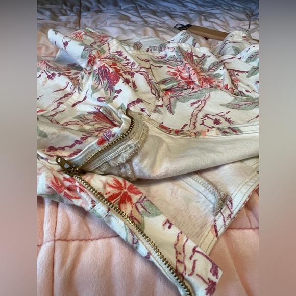 MOTHER The Ruffle Mini Skirt Aloha Denim - Picture 5 of 6